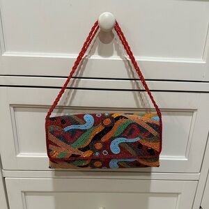 Inge Christopher Vintage Colorful Beaded Evening Bag